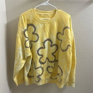 Urban outfitters flower yellow sweatshirt